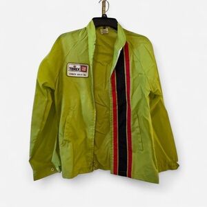 💚 70s VINTAGE lime- green windbreaker. Make a statement! 💚